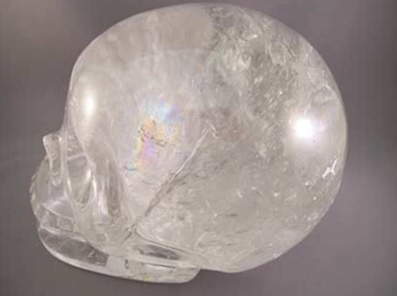 QR-L-6513 : Rainbow Quartz Crystal Skull