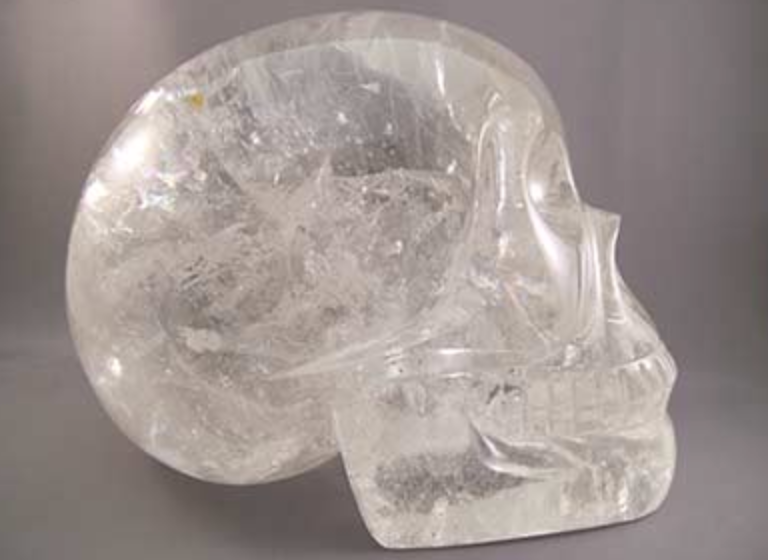 QR-L-6513 : Rainbow Quartz Crystal Skull