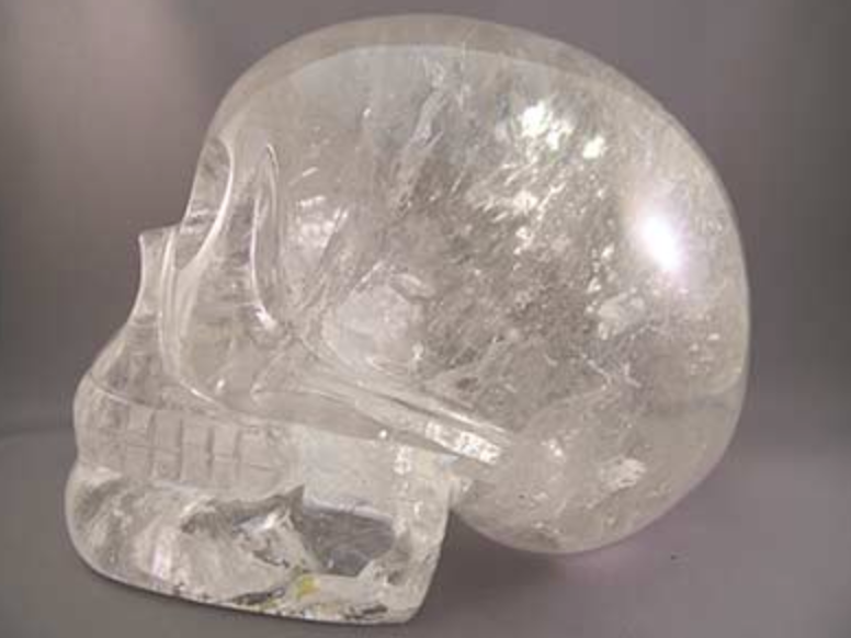 QR-L-6513 : Rainbow Quartz Crystal Skull