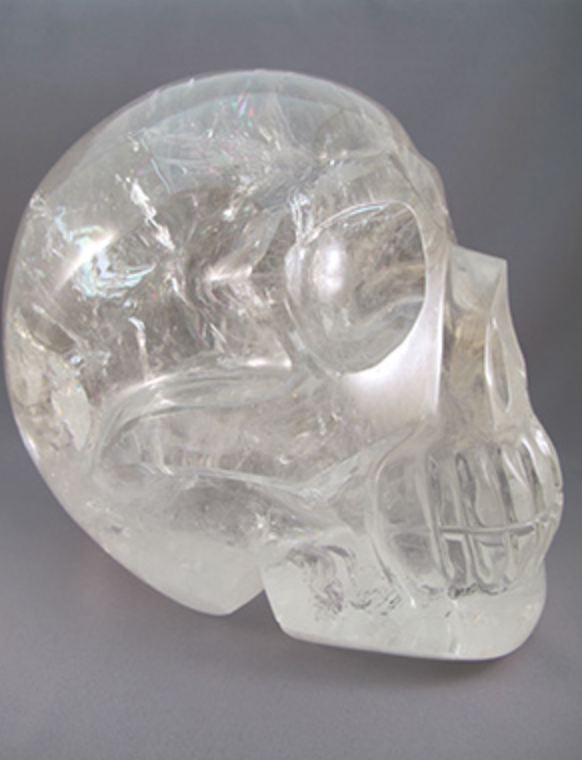QR-L-7950 :  Rainbow Quartz Crystal Skull