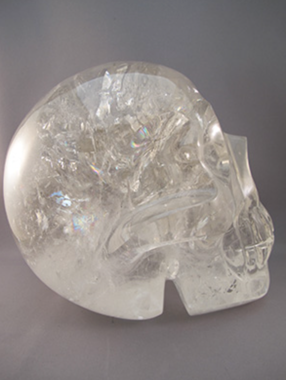 QR-L-7950 :  Rainbow Quartz Crystal Skull