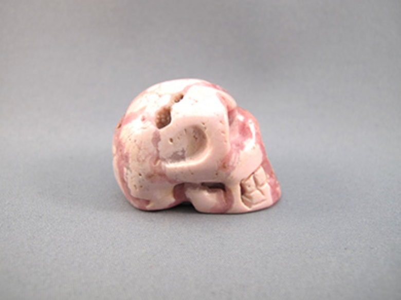 RC-M-45-w : White Rhodochrosite Crystal Skull