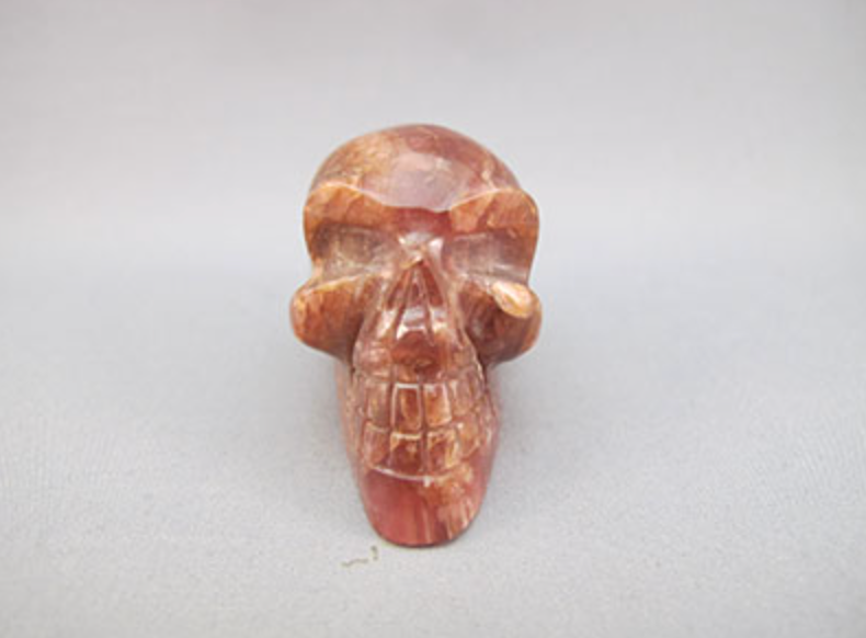 RC-M-75-r : Red Rhodochrosite Crystal Skull