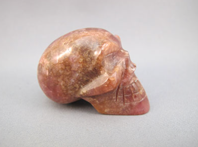RC-M-75-r : Red Rhodochrosite Crystal Skull