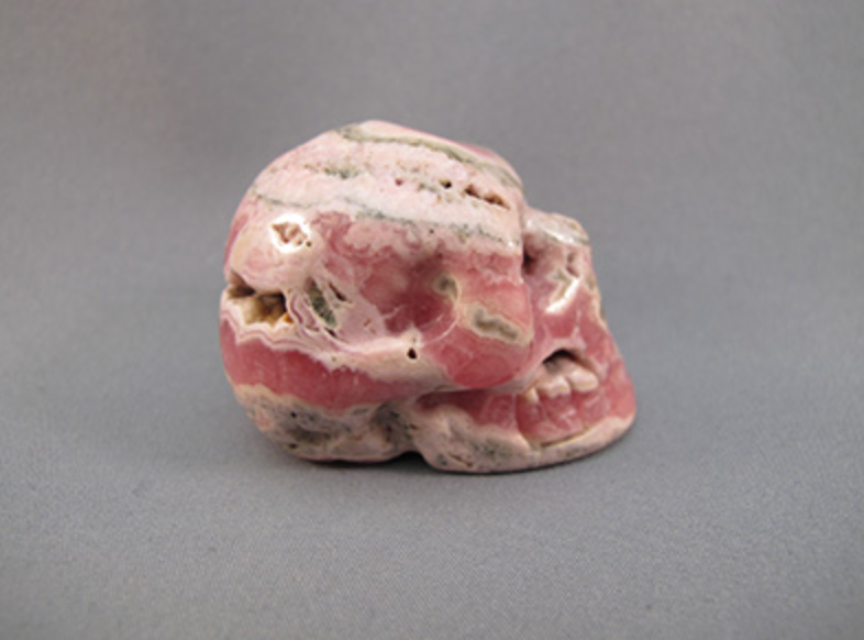 RC-M-85-g : Gray Rhodochrosite Crystal Skull