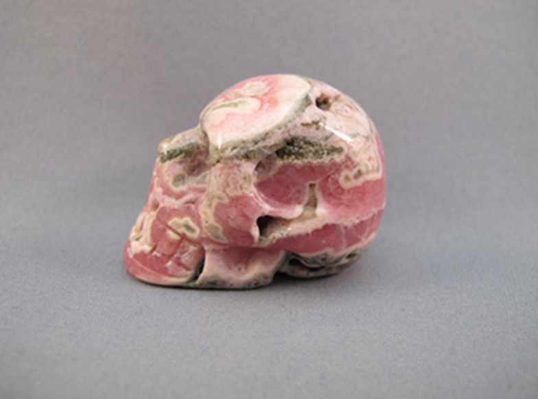 RC-M-85-g : Gray Rhodochrosite Crystal Skull