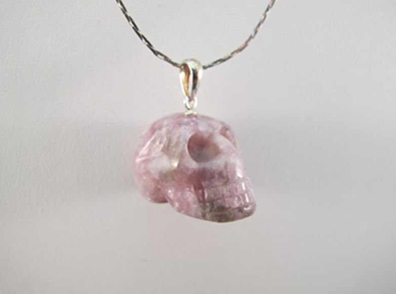 SP-1-RTL : Rubellite Crystal Skull Pendant (small)