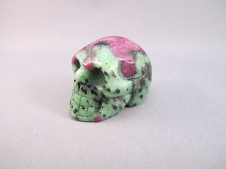 RZ-S-60 : Green Ruby Zoisite Crystal Skull
