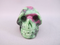 RZ-M-120 : Green Zoisite with Ruby Crystal Skull