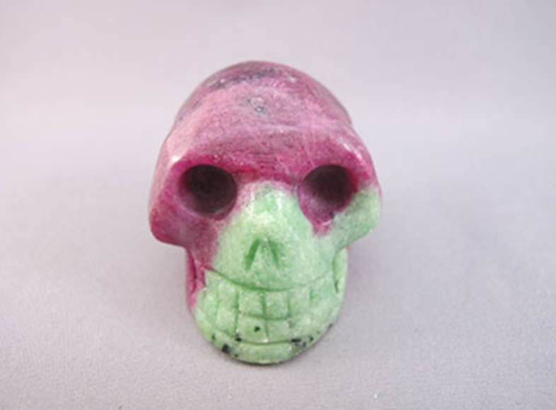RZ-M-120-r : Red Ruby in Zoisite Crystal Skull