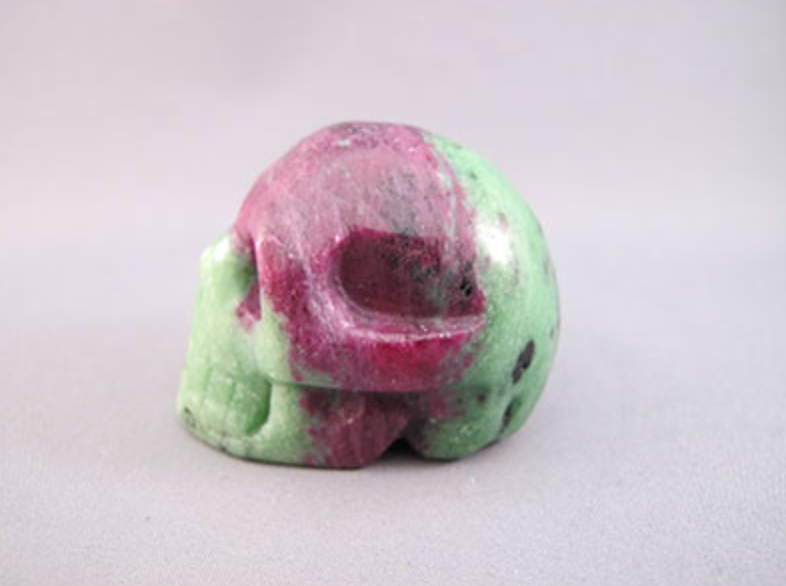 RZ-M-120-r : Red Ruby in Zoisite Crystal Skull