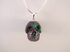 SLP-1-RZ : Ruby Zoisite Crystal Skull Pendant (small)