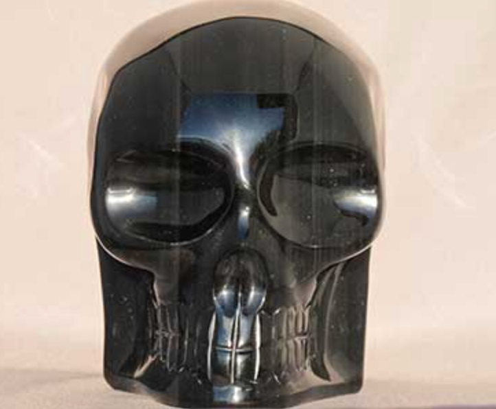 RO-L-3027 :  Rainbow Obsidian Crystal Skull
