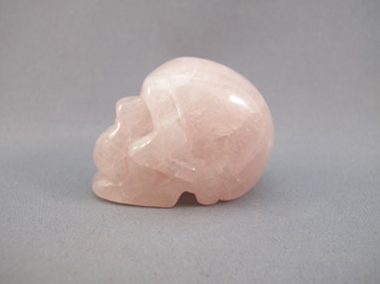 RQ-S-85 : Rose Quartz Crystal Skull