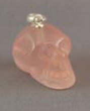 SP-1-SRQ : Star Rose Quartz Crystal Skull Pendant (small)