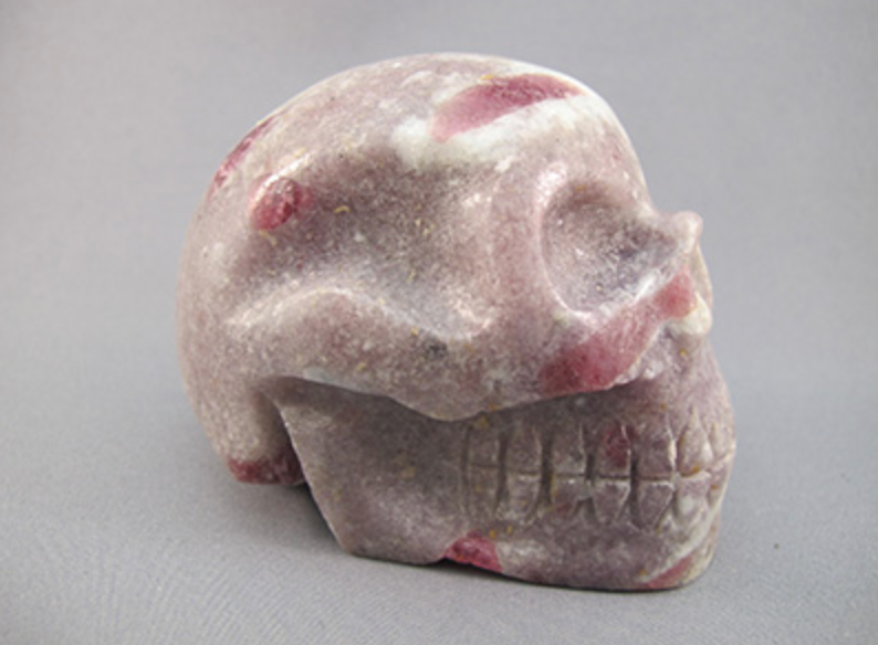 RTL-M-495 : Rubellite with Lepidolite Crystal Skull