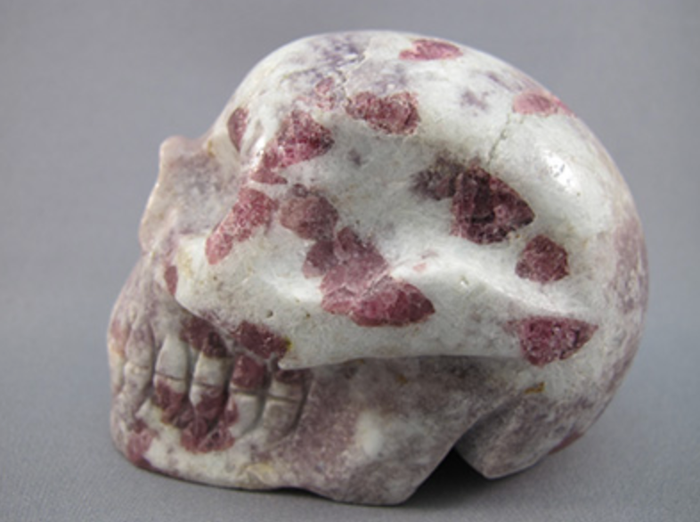 RTL-M-495 : Rubellite with Lepidolite Crystal Skull