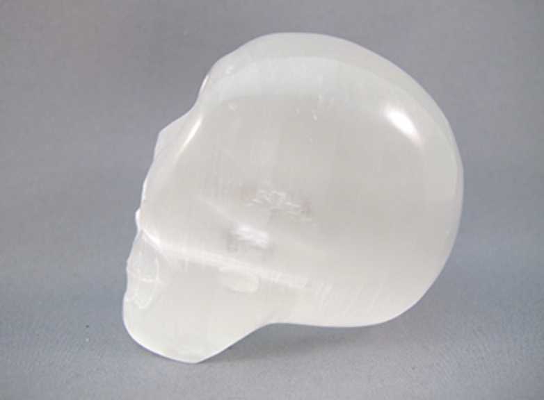 SL-M-250 : Selenite Crystal Skull