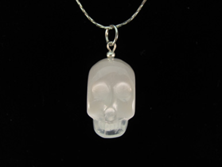LP-1-SL : Selenite Crystal Skull Pendant (large)