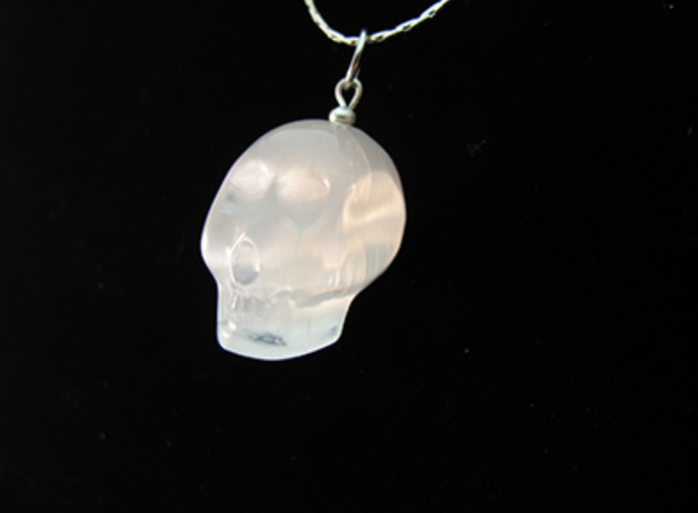 LP-1-SL : Selenite Crystal Skull Pendant (large)