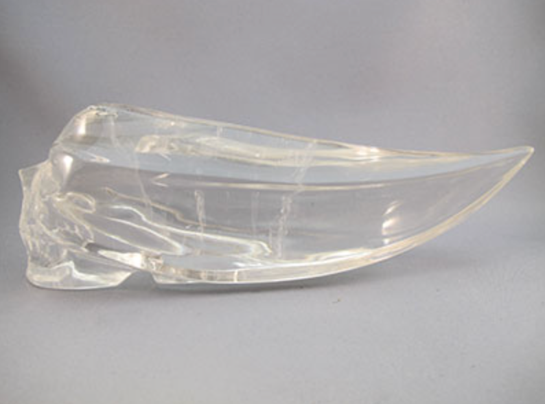 ACS-Q-1164-T : Ascension Quartz Traveler Crystal Skull