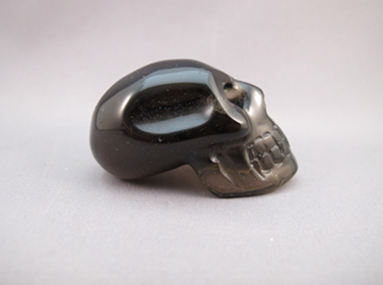 ACS-QM-50 :  Mayan-Style Ascension Smoky Quartz Crystal Skull