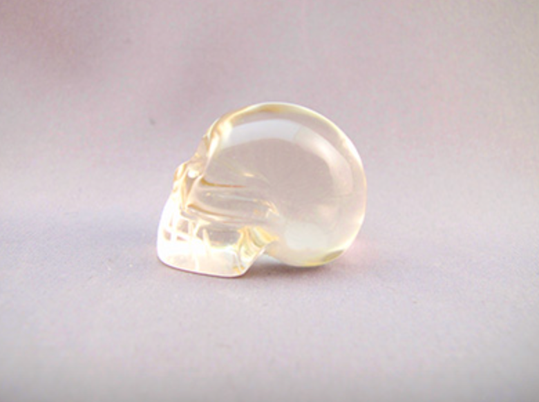 ACS-C-028 : Ascension Citrine Pocket Crystal Skull