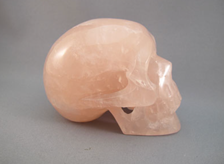 SRQ-M-593 : Star Rose Quartz Crystal Skull