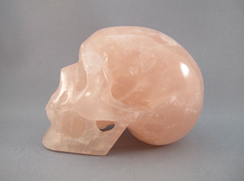 SRQ-M-593 : Star Rose Quartz Crystal Skull