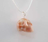 SLP-1-ST : Sunstone Crystal Skull Pendant (small)