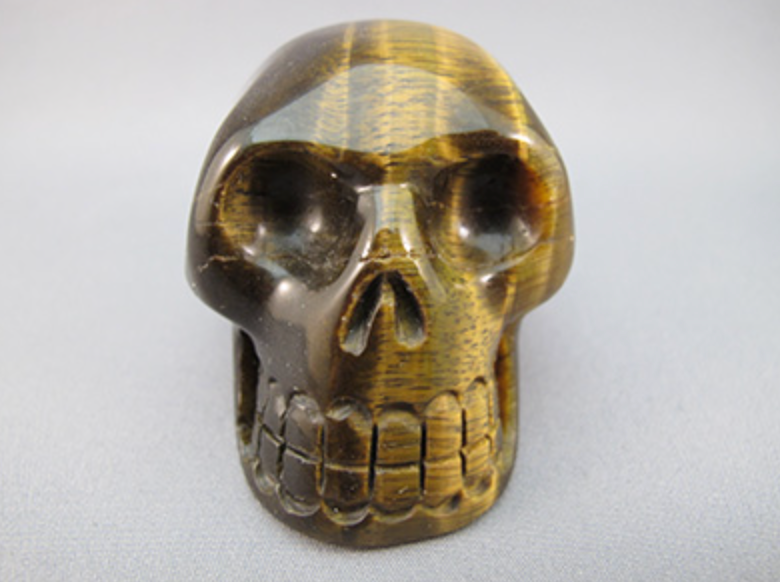 TE-S-160 - Tiger Eye Crystal Skull