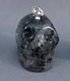 MP-1-BTQ-B : Black Tones - Black Tourmalinated Crystal Skull Pendant (medium)