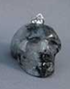 SP-1-BTQ-B : Black Tones - Black Tourmalinated Crystal Skull Pendant (small)