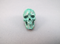 T-S-6.6  : Anatomical Gem Green Turquoise Crystal Skull