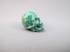 T-S-6.6  : Anatomical Gem Green Turquoise Crystal Skull