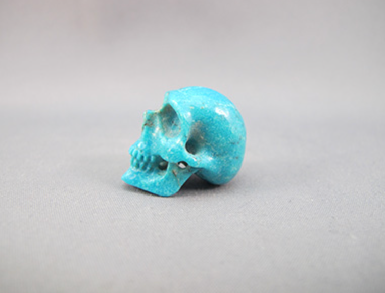 T-M-5.9 : Anatomical Gem Turquoise Crystal Skull
