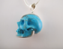 J-SS-T-14 : 70 Carat Sterling Silver Turquoise Crystal Skull Pendant