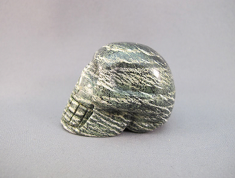 GZJ-S-80 : Green Zebra Jasper Crystal Skull