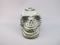 GZJ-S-135-h : Horizontal Green Zebra Jasper Crystal Skull
