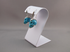 J-SS-T-14.8-e : Sterling Silver Gem Turquoise Crystal Skull Earrings