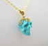 J-GPL-T-11.3-s : 18K Gold Vermeil over Sterling Silver Turquoise Crystal Skull Pendant