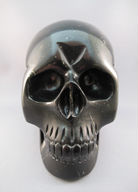 SH-L-2895 : Shungite Crystal Skull