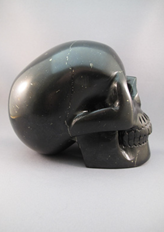 SH-L-2895 : Shungite Crystal Skull