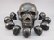 CS-13-SH-TS : Trinity Shasta 13 Shungite Crystal Skulls Set