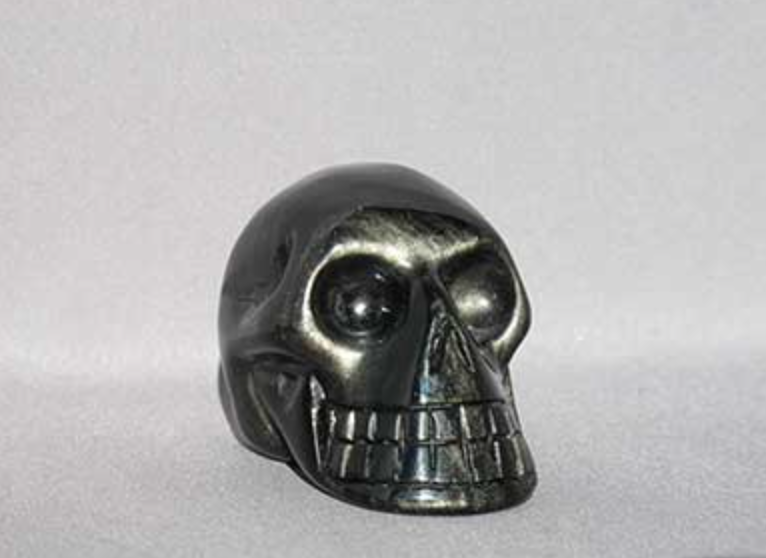 SO-S-125 : Silver Sheen Obsidian Crystal Skull