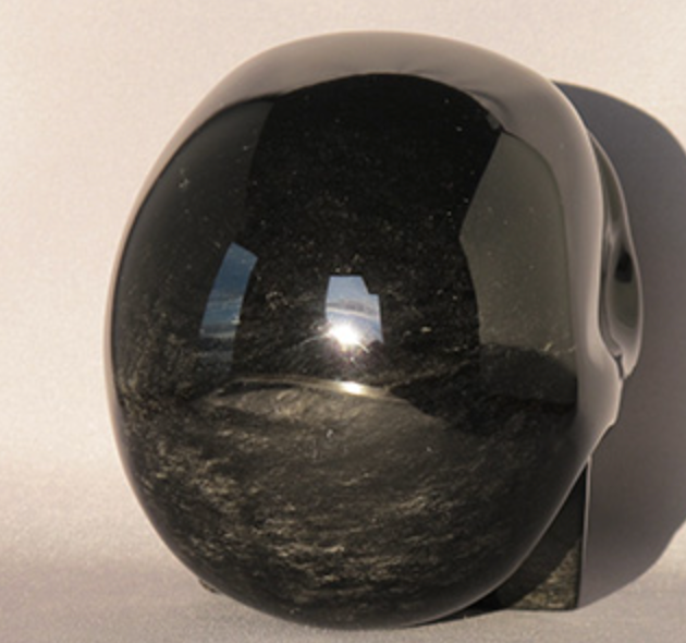SO-L-1848 : Silver Sheen Obsidian Crystal Skull