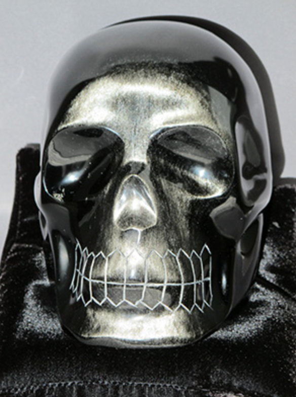 SO-L-2636 : Silver Sheen Obsidian Crystal Skull