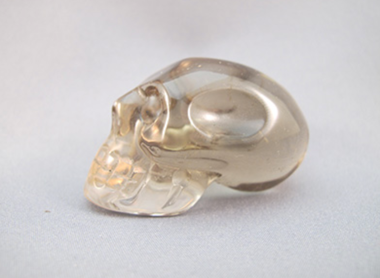 SQM-S-50 :  Mayan-Style Smoky Quartz Crystal Skull