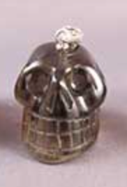 SP-1-SQ-D : Dark Smoky Quartz Crystal Skull Pendant (small)
