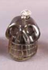 SP-1-SQ-D : Dark Smoky Quartz Crystal Skull Pendant (small)